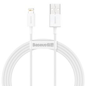 Baseus Superior USB-A - Lightning Kábel - 1.5m 2.4A - Fehér   Baseus Superior USB-A - Lightning Kábel - 1.5m 2.4A - Fehér
