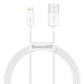 Baseus Superior USB-A - Lightning Kábel - 1m 2.4A - Fehér Baseus Superior USB-A - Lightning Kábel - 1m 2.4A - Fehér