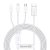 Baseus 3in1 Superior USB-A - USB-C + micro + Lightning Kábel - 1.5m 3.5A - Fehér