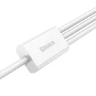 Baseus 3in1 Superior USB-A - USB-C + micro + Lightning Kábel - 1.5m 3.5A - Fehér