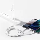 Baseus 3in1 Superior USB-A - USB-C + micro + Lightning Kábel - 1.5m 3.5A - Fehér