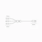 Baseus 3in1 Superior USB-A - USB-C + micro + Lightning Kábel - 1.5m 3.5A - Fehér