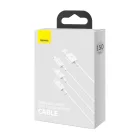 Baseus 3in1 Superior USB-A - USB-C + micro + Lightning Kábel - 1.5m 3.5A - Fehér
