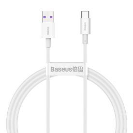 Baseus Superior USB-A - USB-C Kábel - 1m 6A 66W - Fehér Baseus Superior USB-A - USB-C Kábel - 1m 6A 66W - Fehér