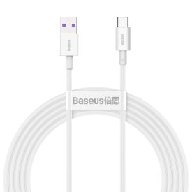 Baseus Superior USB-A - USB-C Kábel - 2m 6A 66W - Fehér Baseus Superior USB-A - USB-C Kábel - 2m 6A 66W - Fehér