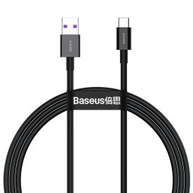 Baseus Superior USB-A - USB-C Kábel - 1m 6A 66W - Fekete Baseus Superior USB-A - USB-C Kábel - 1m 6A 66W - Fekete