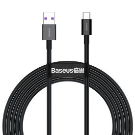 Baseus Superior USB-A - USB-C Kábel - 2m 6A 66W - Fekete Baseus Superior USB-A - USB-C Kábel - 2m 6A 66W - Fekete