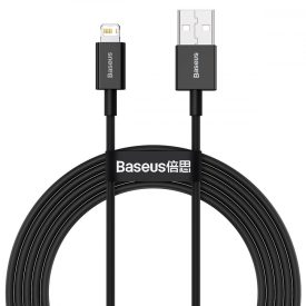 Baseus Superior USB-A - Lightning Kábel - 2m 2.4A - Fekete Baseus Superior USB-A - Lightning Kábel - 2m 2.4A - Fekete