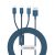 Baseus 3in1 Superior USB-A - USB-C + micro + Lightning Kábel - 1.5m 3.5A - Kék
