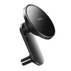 Baseus Mágneses Autós Tartó és Qi Töltő 15W (MagSafe Kompatibilis - Fekete