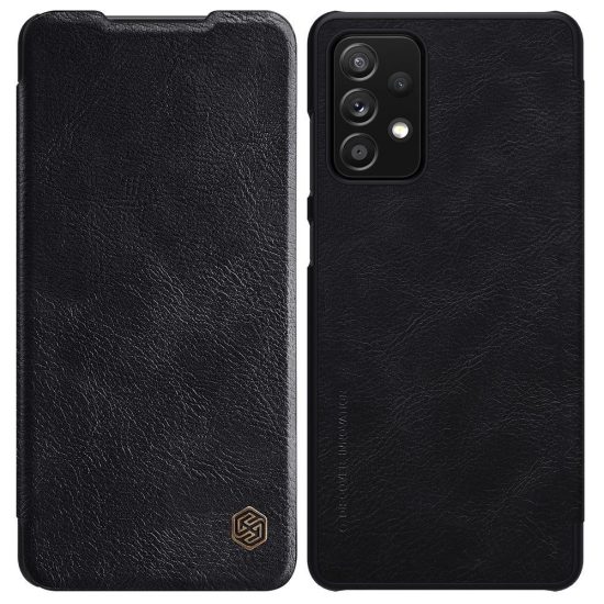 Samsung Galaxy A72 4G Tok - Nillkin Qin Leather - Fekete