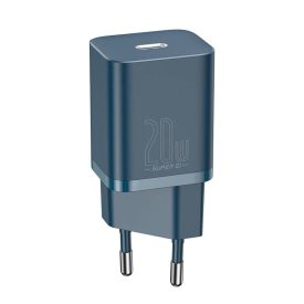Baseus Super Si Hálózati Töltő 20W - 1xUSB-C - Kék Baseus Super Si Hálózati Töltő 20W - 1xUSB-C - Kék