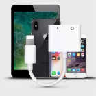 Joyroom Lightning - 2x Lightning Audio és Töltő Adapter - Fehér