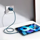 Baseus Super Si Hálózati Töltő 20W - 1xUSB-C +1m USB-C-Lightning Kábel - Kék
