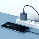 Baseus Super Si Hálózati Töltő 20W - 1xUSB-C +1m USB-C-Lightning Kábel - Kék