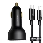 Baseus Autós Töltő Superme - USB + USB-C - 100W + USB-C Kábel