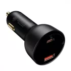 Baseus Autós Töltő Superme - USB + USB-C - 100W + USB-C Kábel