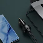 Baseus Autós Töltő Superme - USB + USB-C - 100W + USB-C Kábel