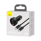 Baseus Autós Töltő Superme - USB + USB-C - 100W + USB-C Kábel