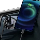 Baseus Share Together Autós Töltő Hosszabbító Kábellel - 2x USB + 2x USB-C - 120W - Szürke
