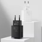 Baseus Compact Hálózati Gyorstöltő 20W - 1xUSB + 1xUSB-C - Fehér