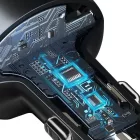 Baseus Enjoy FM Transmitter és Töltő - 2x USB-A - Fekete