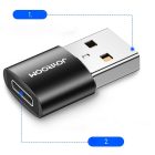 Joyroom USB-A - USB-C Adapter - Fekete x 2 db
