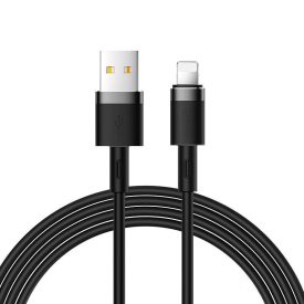 Joyroom Liquid Silicone USB-A - Lightning Kábel - 1.2m 2.4A - Fekete   Joyroom Liquid Silicone USB-A - Lightning Kábel - 1.2m 2.4A - Fekete
