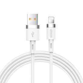 Joyroom Liquid Silicone USB-A - Lightning Kábel - 1.2m 2.4A - Fehér   Joyroom Liquid Silicone USB-A - Lightning Kábel - 1.2m 2.4A - Fehér
