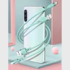 Joyroom USB-A - USB-C Liquid Silicone Kábel - 1.2m 2.4A - Fehér