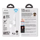 Joyroom USB-A - USB-C Liquid Silicone Kábel - 1.2m 2.4A - Fehér