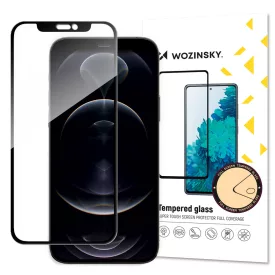   iPhone 17e / 16e / 14 / 13 / 13 Pro Kijelzővédő Üvegfólia - Wozinsky Full Glue Tempered Glass - Fekete