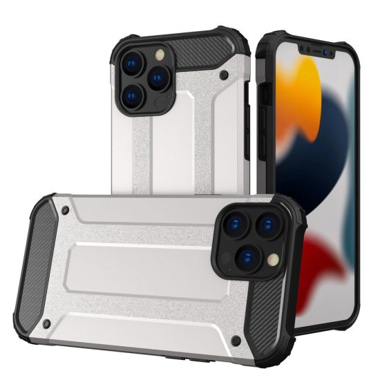 iPhone 13 Pro Tok - Hybrid Armor Case - Ezüst