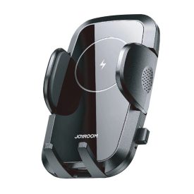 Joyroom JR-ZS241 15W Qi Töltő és Mechanikus Autós Tartó - Szellőzőrácsba - Fekete   Joyroom JR-ZS241 15W Qi Töltő és Mechanikus Autós Tartó - Szellőzőrácsba - Fekete