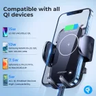 Joyroom JR-ZS241 15W Qi Töltő és Mechanikus Autós Tartó - Szellőzőrácsba - Fekete