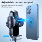 Joyroom JR-ZS241 15W Qi Töltő és Mechanikus Autós Tartó - Szellőzőrácsba - Fekete