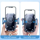 Joyroom JR-ZS241 15W Qi Töltő és Mechanikus Autós Tartó - Szellőzőrácsba - Fekete