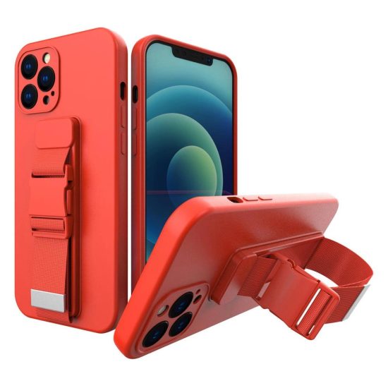 iPhone XR Tok - Rope Case - Pánttal - Piros