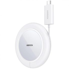 Ugreen Vezeték Nélküli Qi/MagSafe Töltő 15W + Szilikon Tok - Fehér   Ugreen Vezeték Nélküli Qi/MagSafe Töltő 15W + Szilikon Tok - Fehér
