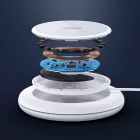 Ugreen Vezeték Nélküli Qi/MagSafe Töltő 15W + Szilikon Tok - Fehér