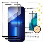 iPhone 17e / 16e / 14 / 13 / 13 Pro Kijelzővédő Üvegfólia - Wozinsky Full Glue Tempered Glass - Fekete x 2 db