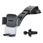 Baseus Easy Control Clamp 2in1 Autós Tartó - Szellőzőrács + Tapadókorong - Fekete