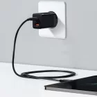Baseus Super Si Pro Hálózati Gyorstöltő 30W - USB-A + USB-C - Fekete