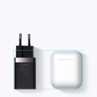 Baseus Super Si Pro Hálózati Gyorstöltő 30W - USB-A + USB-C - Fekete