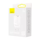 Baseus Super Si Pro Hálózati Gyorstöltő 30W - USB-A + USB-C - Fehér