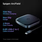 Spigen PF2004 PowerArc Vezeték Nélküli Qi Töltő 15W - Fekete