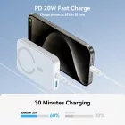 Joyroom W020 CCC MagSafe Power Bank 10000mAh 20W + 0.25m USB-A/C Kábel - Fekete