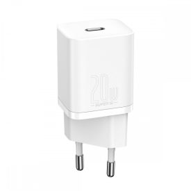 Baseus Super Si Hálózati Töltő 20W - 1xUSB-C - Fehér Baseus Super Si Hálózati Töltő 20W - 1xUSB-C - Fehér