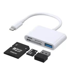   Joyroom HUB Multifunkciós OTG Lightning Adapter - USB 3.2 / SD, TF / Lightning - Fehér