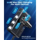 Joyroom JR-CL06 Autós Töltő 154W - 5x USB + USB-C + 3x Szivargyújtó